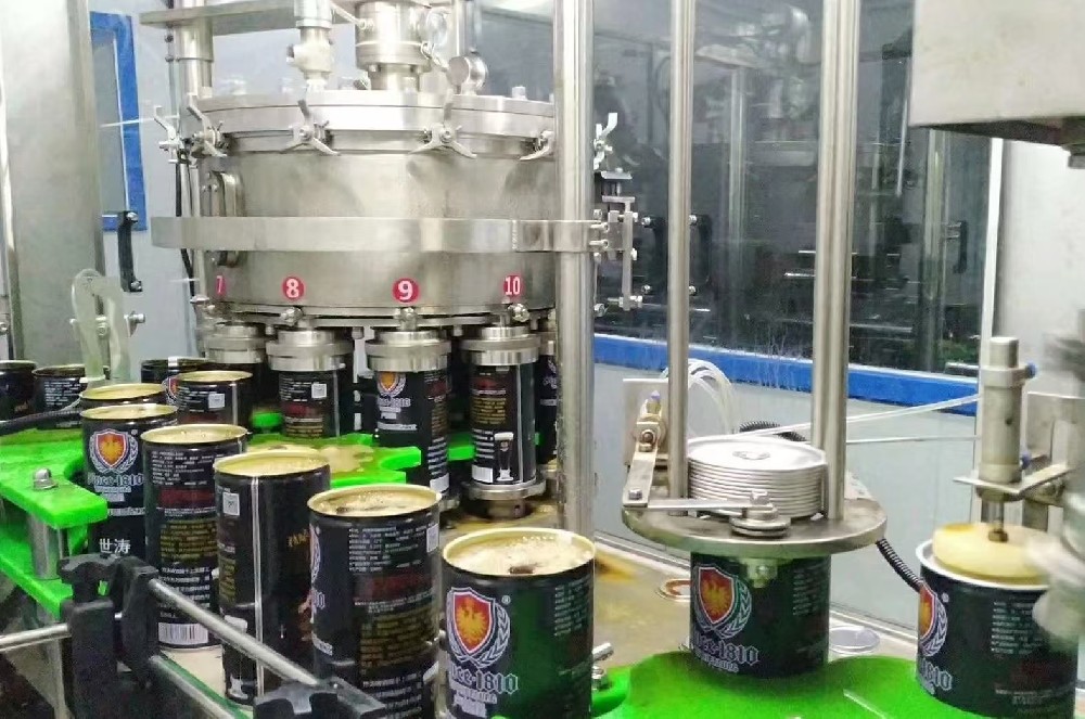 1升平口易拉罐啤酒灌装机